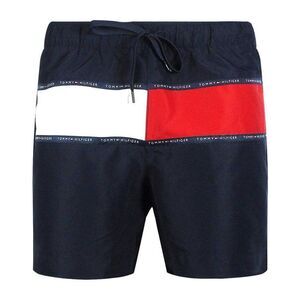 Tommy Hilfiger Mens Flag Swim Shorts / Black